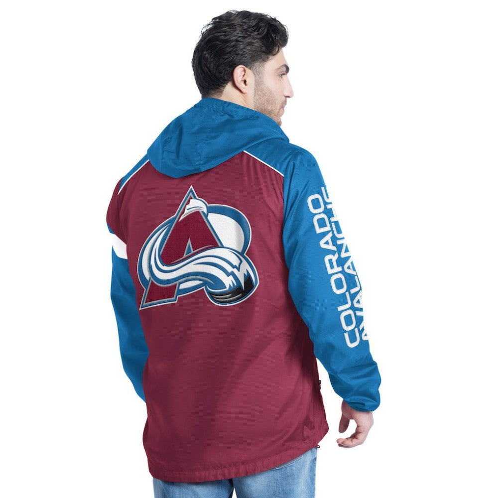 Colorado Avalanche G-III Sports by Carl Banks Lateral Half-Zip Hoodie Jacket - Burgundy/Navy Hoodies