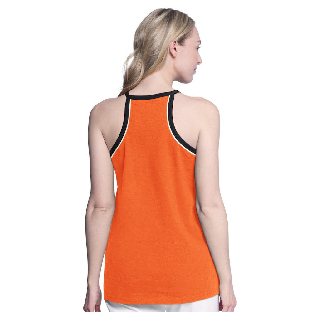 Philadelphia Flyers G-III 4Her by Carl Banks Women's Curveball Racerback Scoop Neck Slub Tank Top - Orange Tank Top
