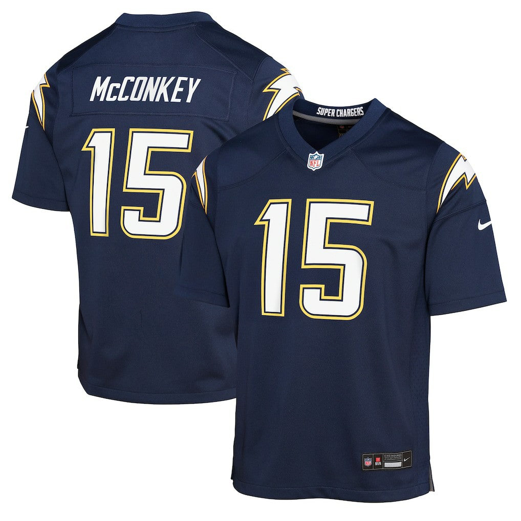 Ladd McConkey Los Angeles Chargers Youth Alternate Super Chargers Game Player Jersey - Navy online