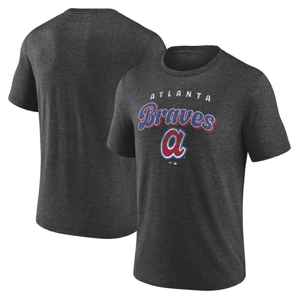 Atlanta Braves Wonderment Tri-Blend T-Shirt Charcoal