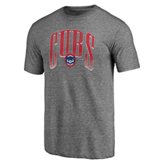 Chicago Cubs Line Corps Tri-Blend T-Shirt Heather Gray