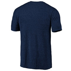 Chicago Cubs Weathered Official Logo Tri-Blend T-Shirt Navy