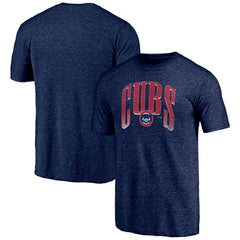 Chicago Cubs Line Corps Tri-Blend T-Shirt Navy