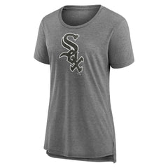 Chicago White Sox Women's Weathered Official Logo Tri-Blend T-Shirt Gray
