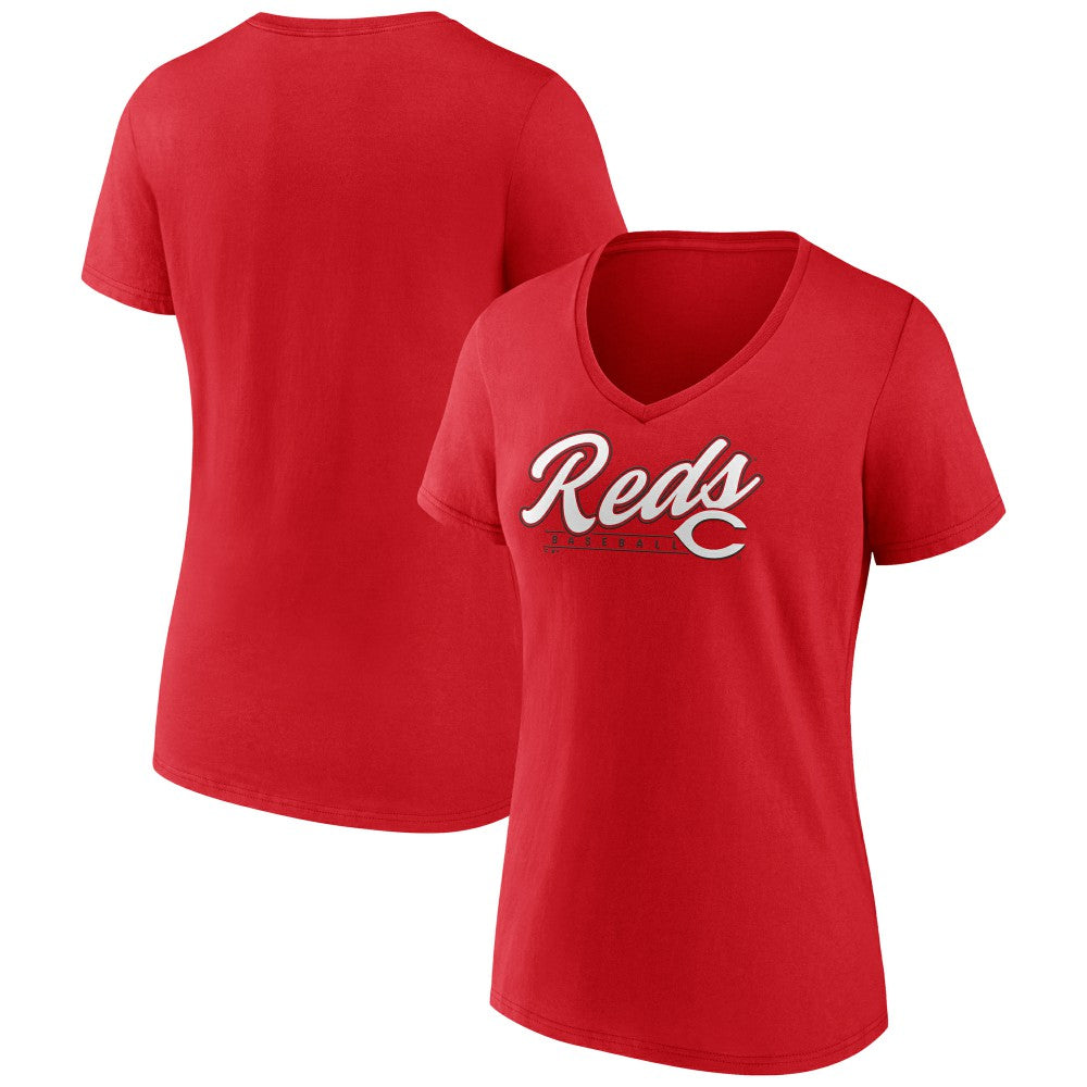 Cincinnati Reds Women's One And Only V-Neck T-Shirt Red