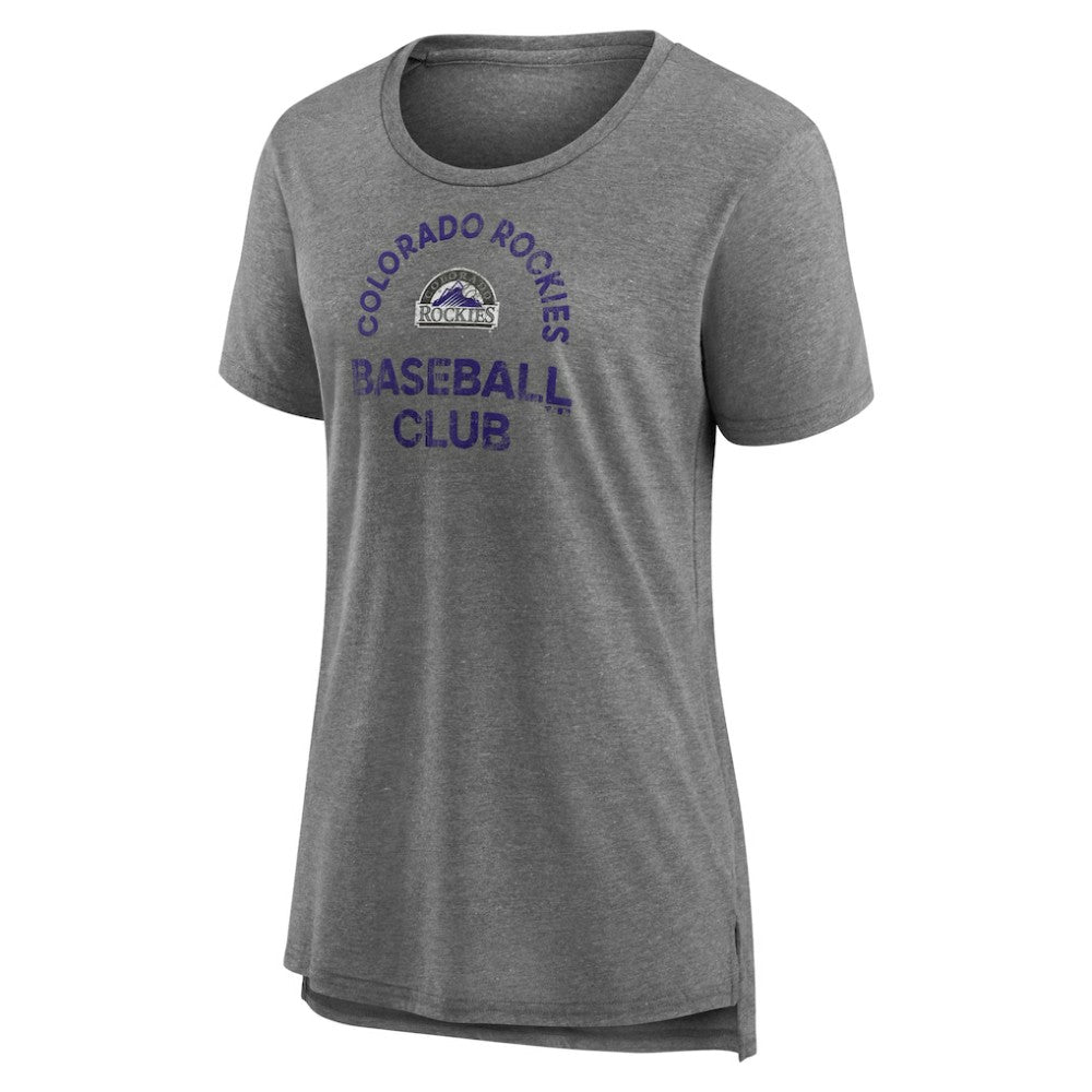 Colorado Rockies Women's Selected First Tri-Blend T-Shirt Gray