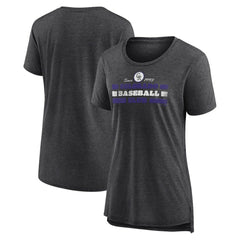 Colorado Rockies Women's Power Swing Tri-Blend T-Shirt Gray