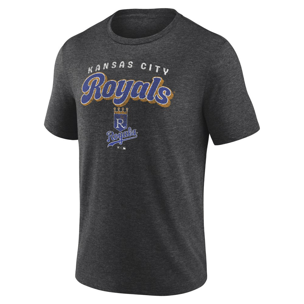 Kansas City Royals Wonderment Tri-Blend T-Shirt Charcoal