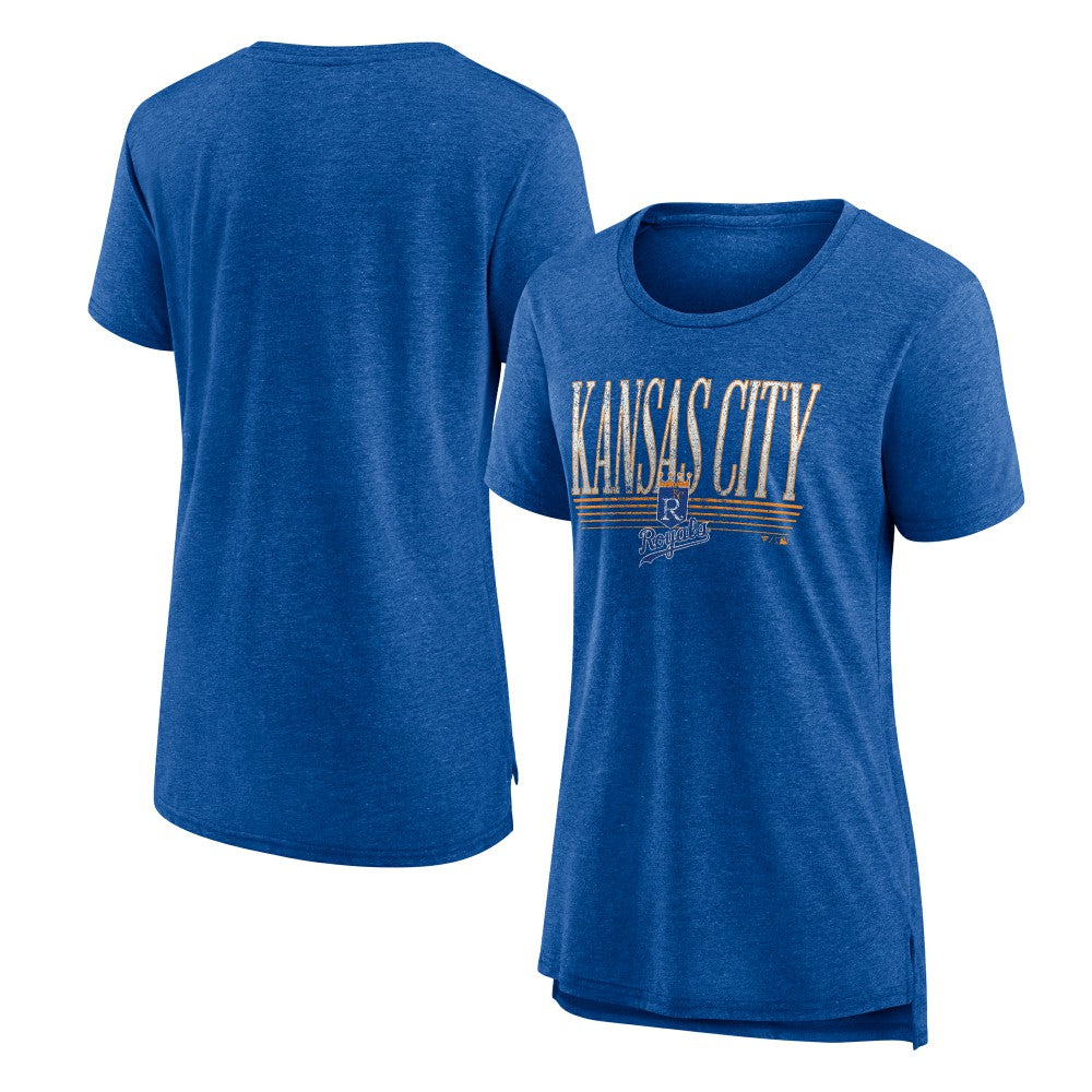 Kansas City Royals Women's Toppler Tri-Blend T-Shirt Royal