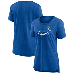 Kansas City Royals Women's Practice Time Tri-Blend T-Shirt Royal