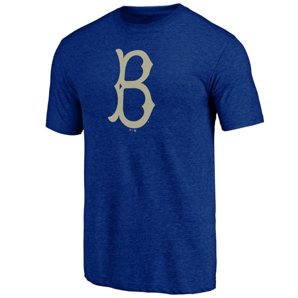 Los Angeles Dodgers Cooperstown Official Logo Tri-Blend T-Shirt Royal