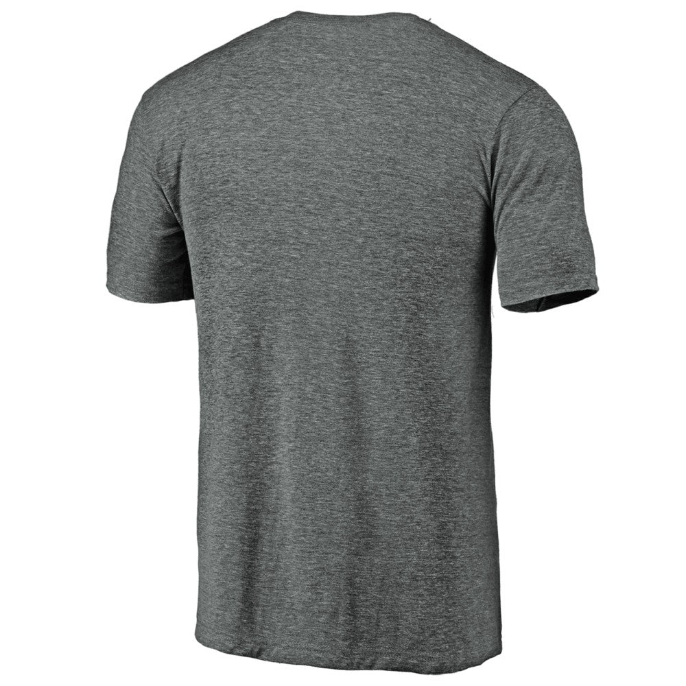 Miami Marlins Weathered Official Logo Tri-Blend T-Shirt Heather Gray