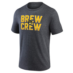 Milwaukee Brewers Brew Crew Fancy Tri-Blend T-Shirt Charcoal