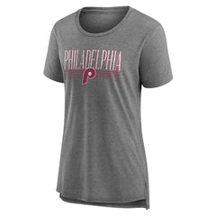 Philadelphia Phillies Women's Toppler Tri-Blend T-Shirt Gray