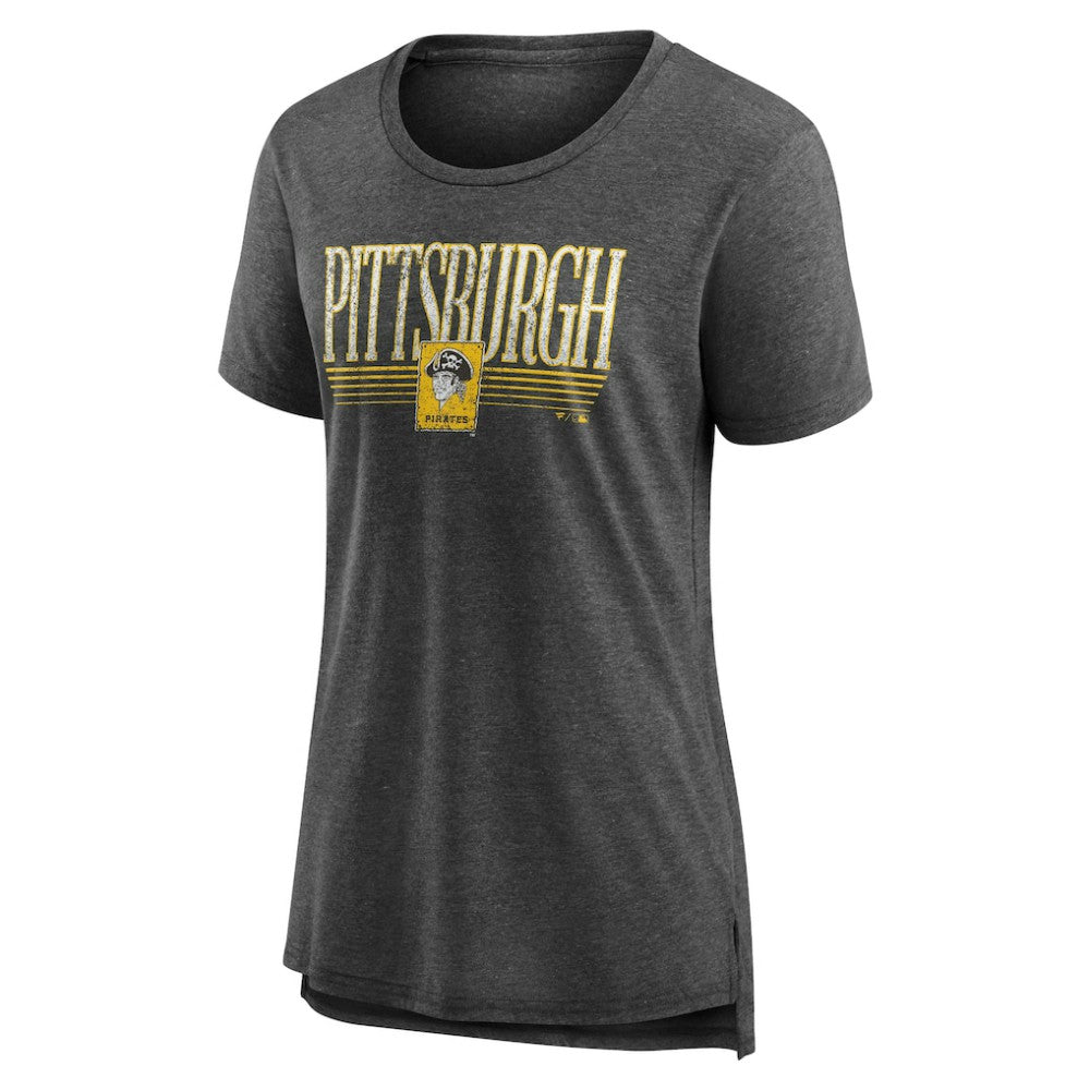 Pittsburgh Pirates Women's Toppler Tri-Blend T-Shirt Gray
