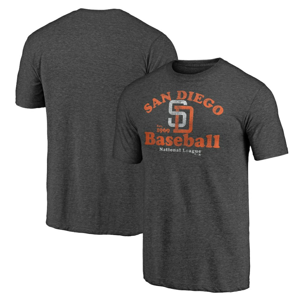 San Diego Padres Our Game Tri-Blend T-Shirt Charcoal