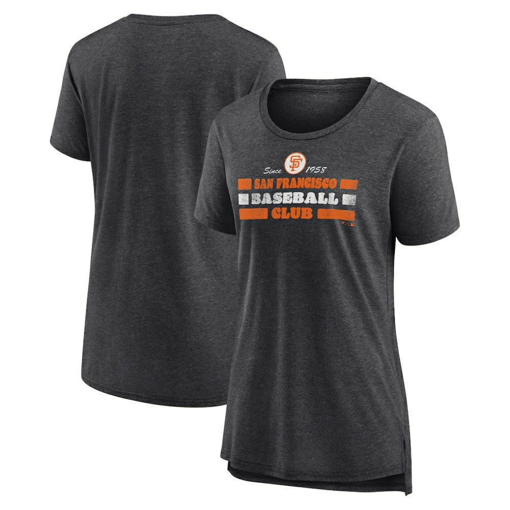 San Francisco Giants Women's Power Swing Tri-Blend T-Shirt Gray