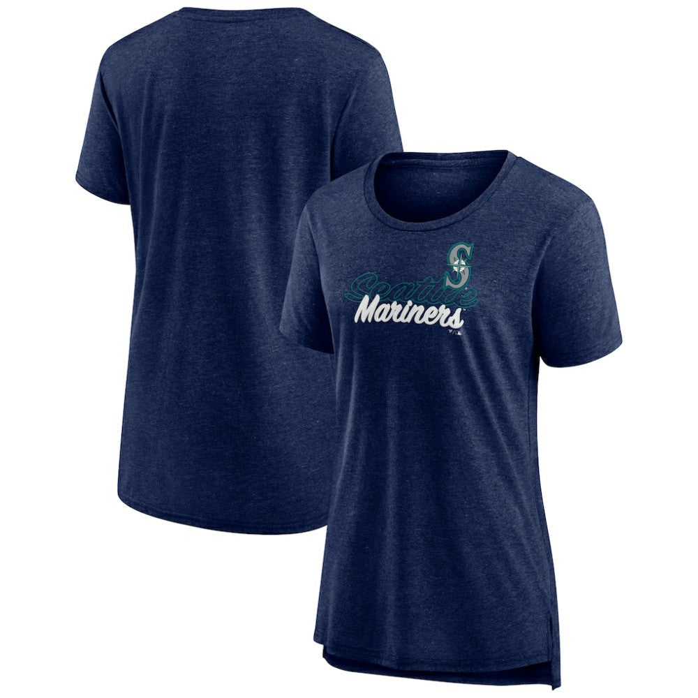 Seattle Mariners Women's Practice Time Tri-Blend T-Shirt Navy