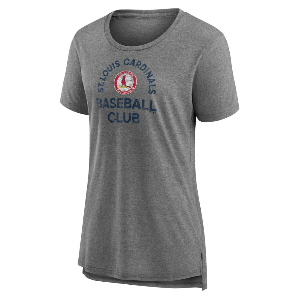 St. Louis Cardinals Women's Selected First Tri-Blend T-Shirt Gray