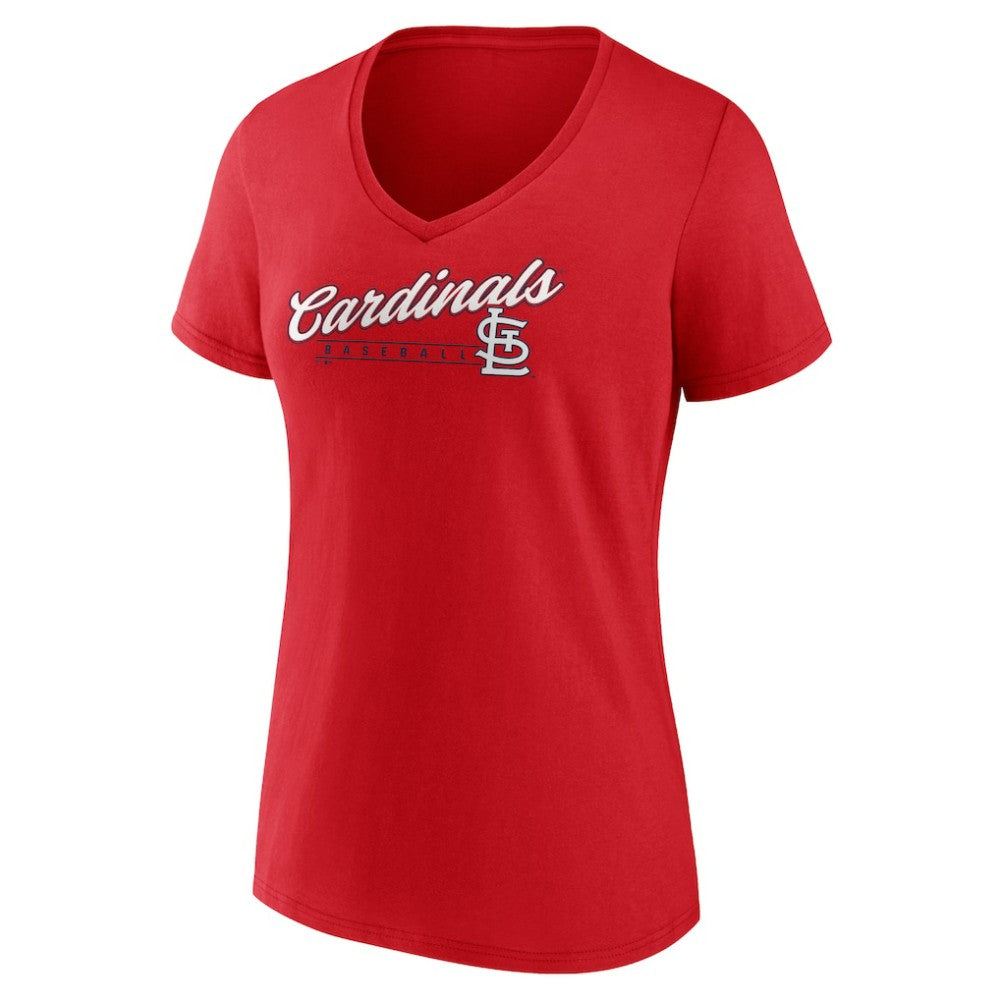 St. Louis Cardinals Women's One And Only V-Neck T-Shirt Red