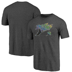 Tampa Bay Rays Cooperstown Series Sweep Tri-Blend T-Shirt Charcoal