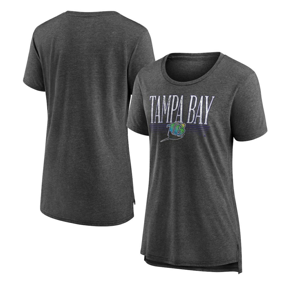 Tampa Bay Rays Women's Toppler Tri-Blend T-Shirt Gray