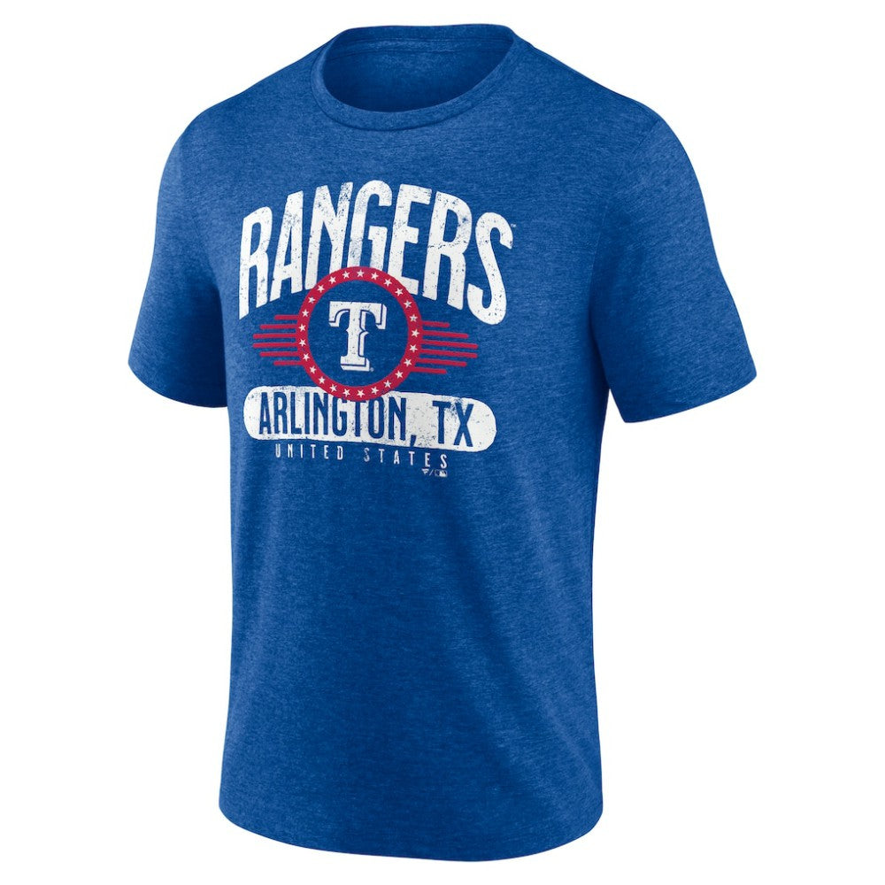 Texas Rangers Badge of Honor Tri-Blend T-Shirt Royal