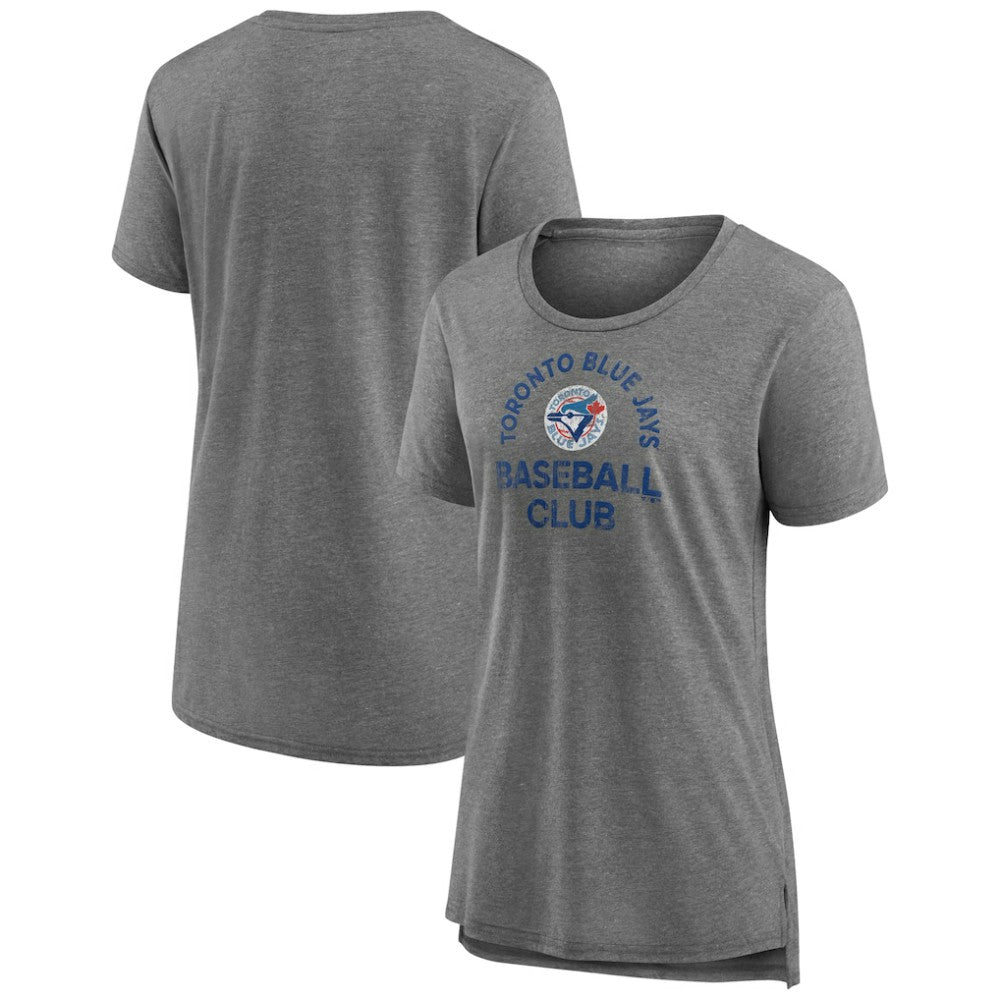Toronto Blue Jays Women's Selected First Tri-Blend T-Shirt Gray