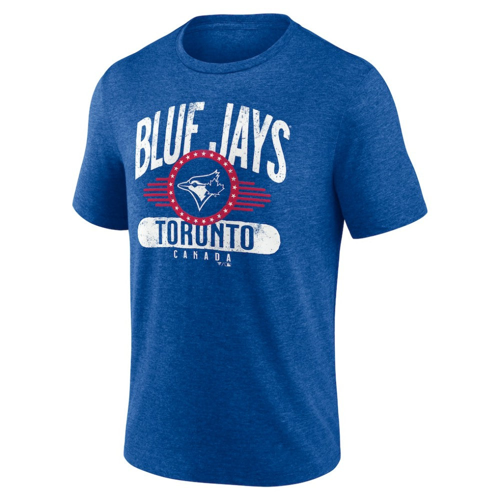Toronto Blue Jays Badge of Honor Tri-Blend T-Shirt Royal