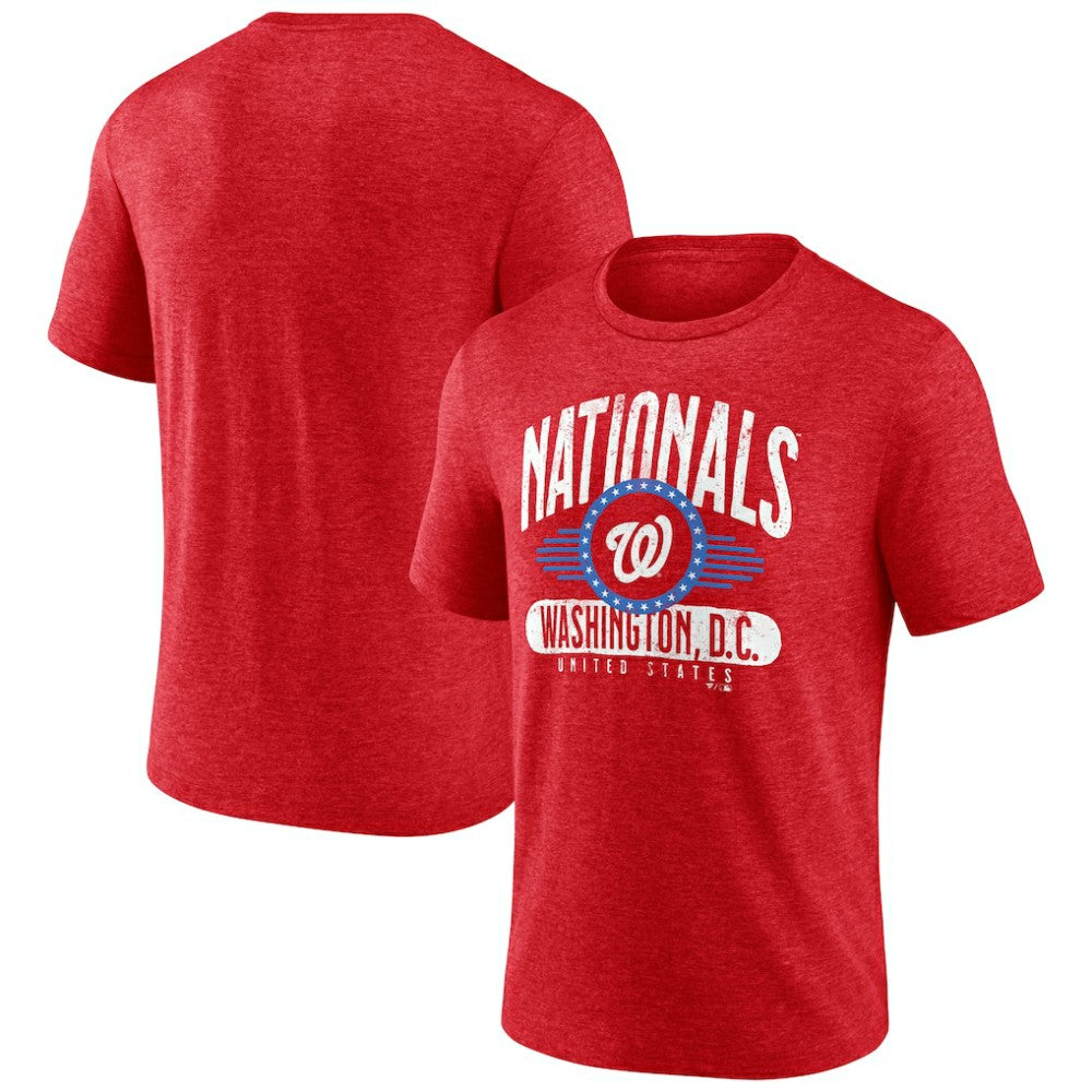 Washington Nationals Badge of Honor Tri-Blend T-Shirt Red