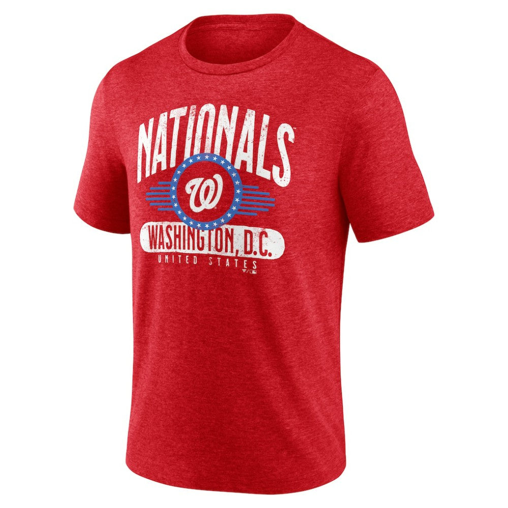 Washington Nationals Badge of Honor Tri-Blend T-Shirt Red