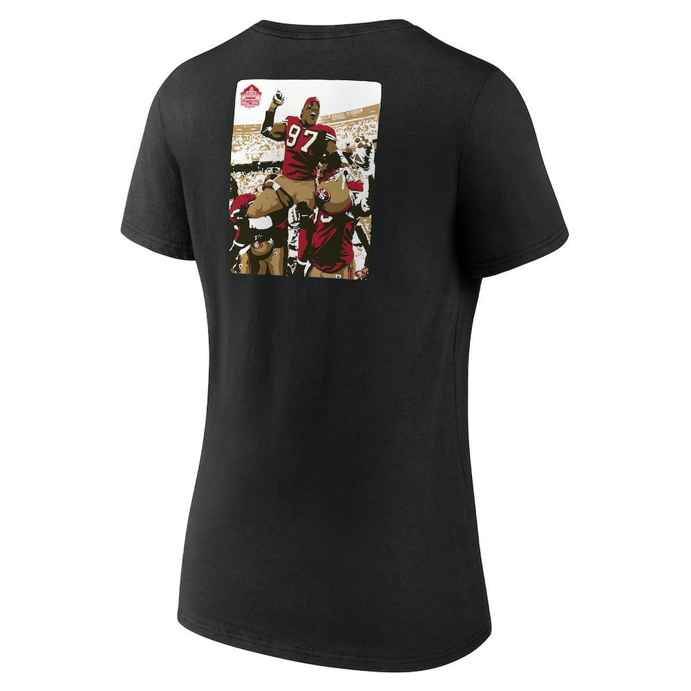 Bryant Young San Francisco 49ers Women's Hall of Fame V-Neck T-Shirt - Black outlet