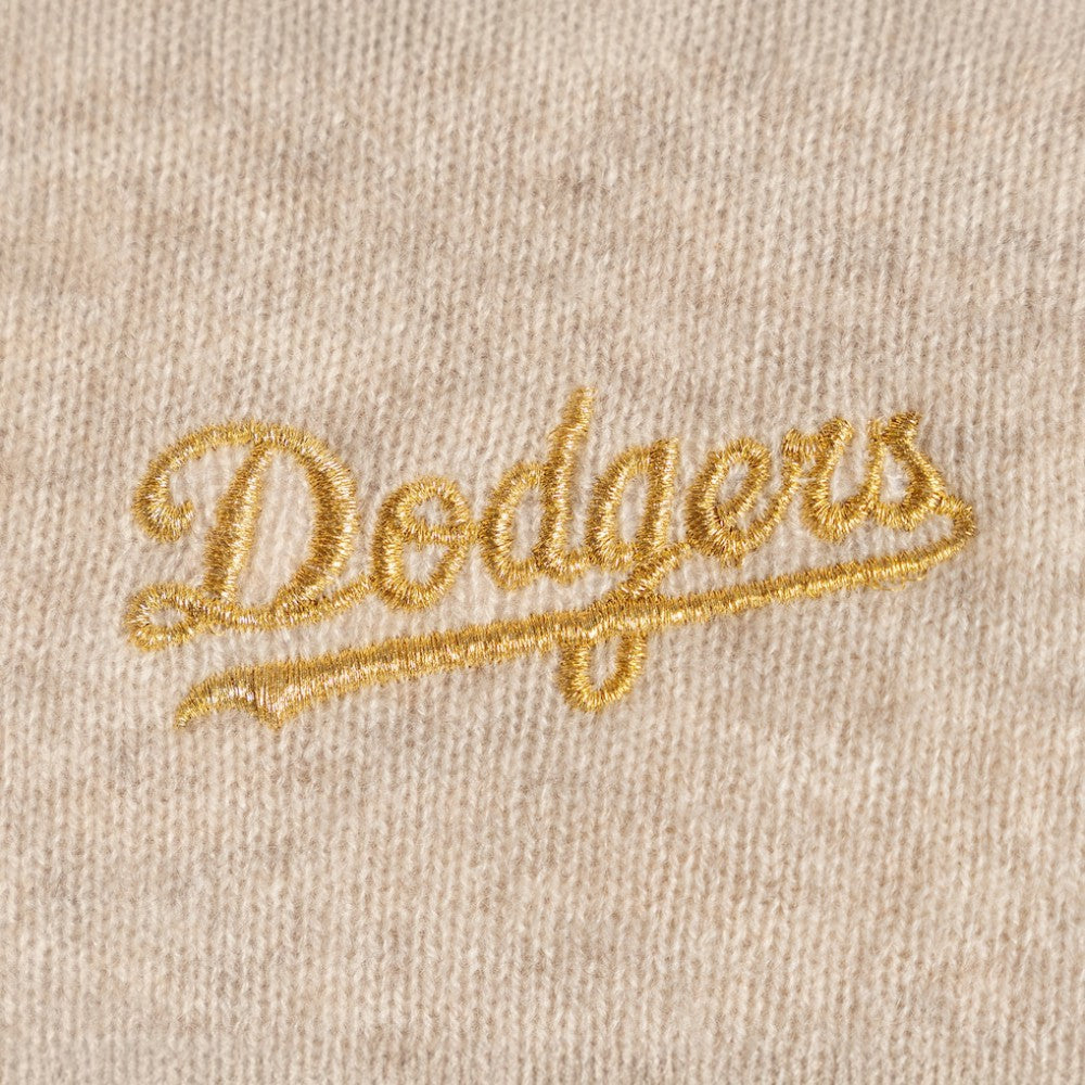 Los Angeles Dodgers Lusso Women's Beatriz Cashmere Pullover Hoodie Natural