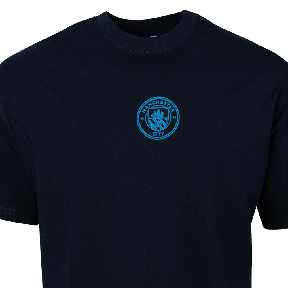 Manchester City Sport Design Sweden Youth Game Day Graphic T-Shirt - Navy for sale