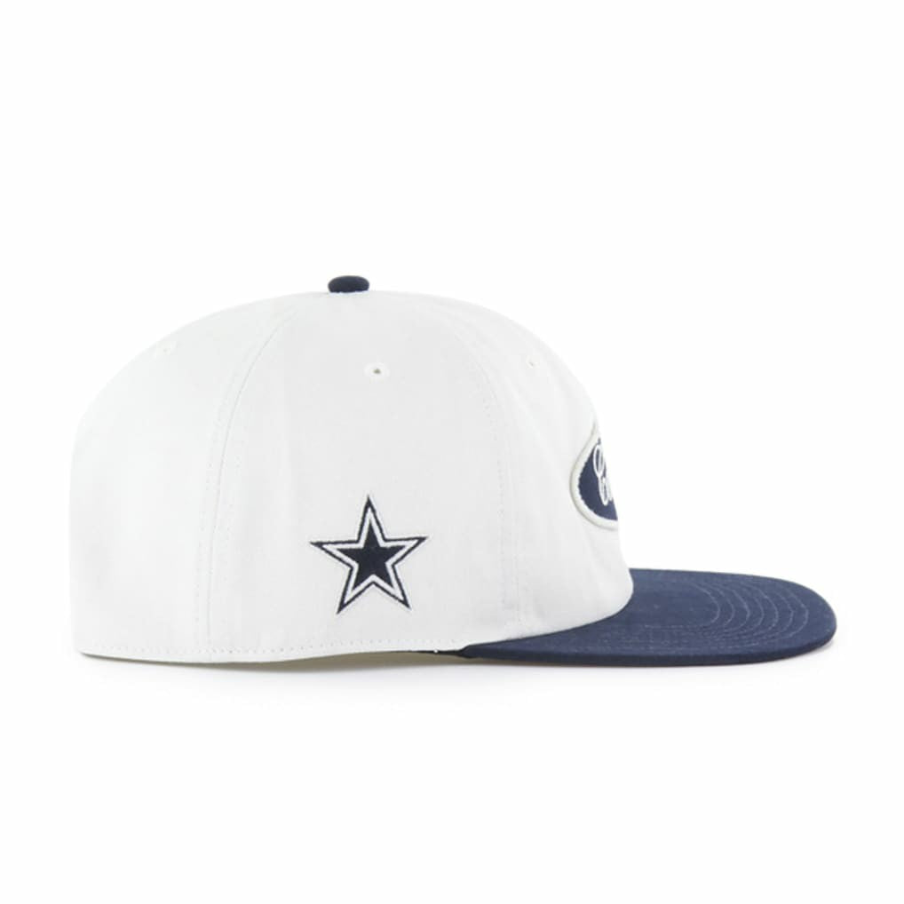 Dallas Cowboys '47 Foundational Captain Snapback Hat - White/Navy for sale