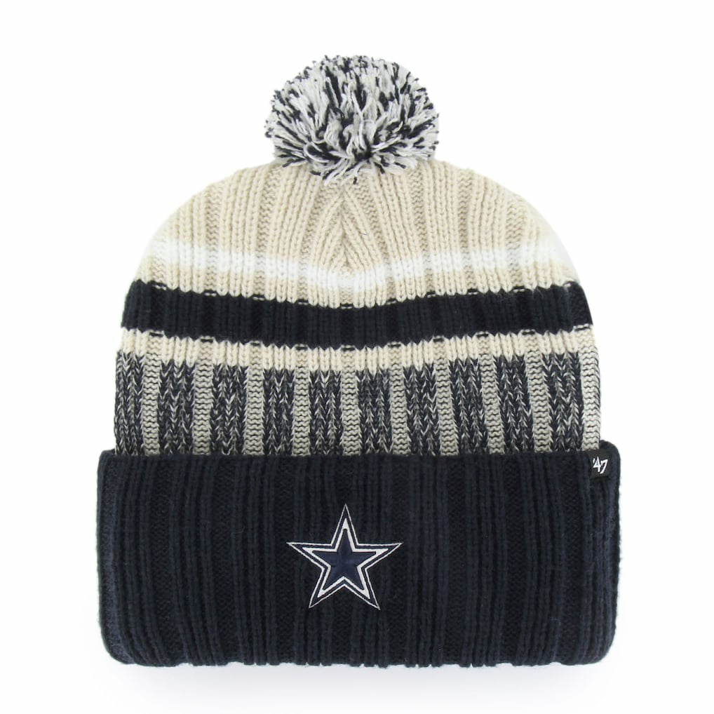 Dallas Cowboys '47 Long Range Cuffed Knit Hat with Pom - Navy sale