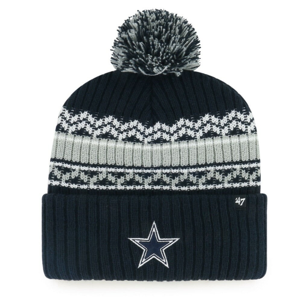 Dallas Cowboys '47 Youth Polar Vortex Cuffed Knit Hat with Pom - Navy online
