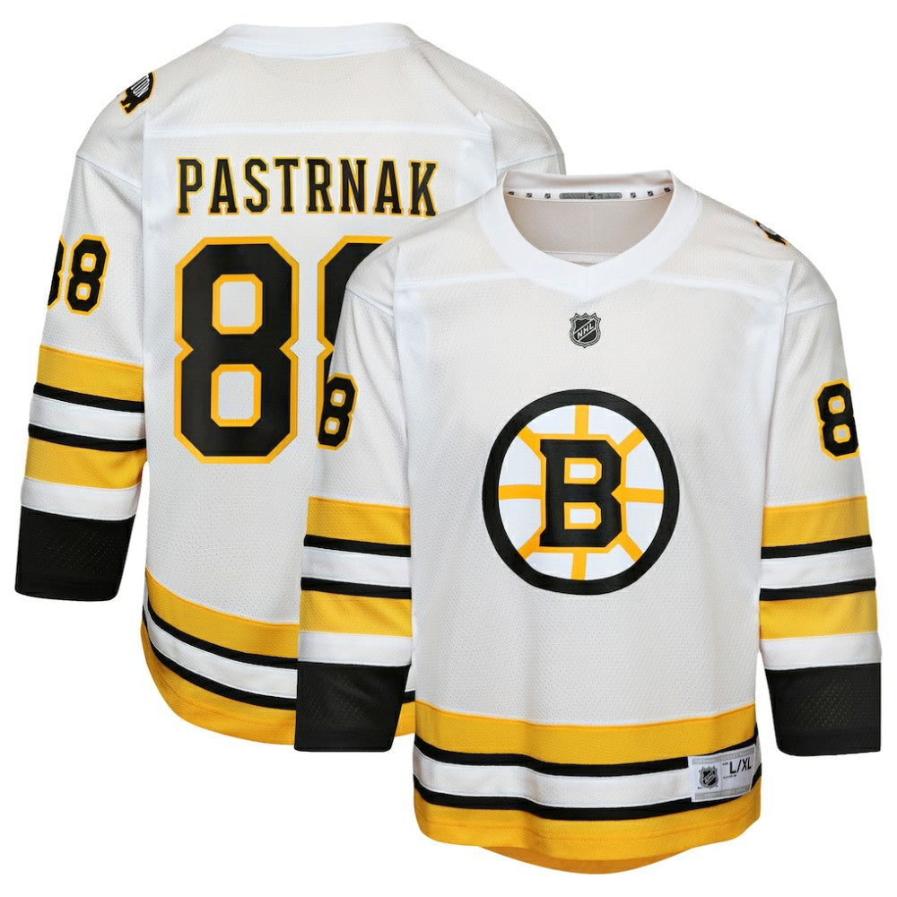 David Pastrnak Boston Bruins Youth Home Replica Player Jersey - White Jerseys