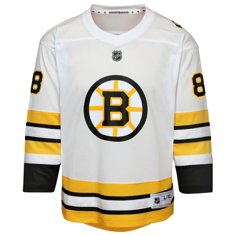 David Pastrnak Boston Bruins Youth Home Replica Player Jersey - White Jerseys