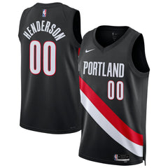 Scoot Henderson Portland Trail Blazers Unisex Swingman Jersey - Icon Edition - Black for sale