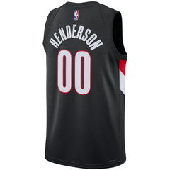 Scoot Henderson Portland Trail Blazers Unisex Swingman Jersey - Icon Edition - Black for sale