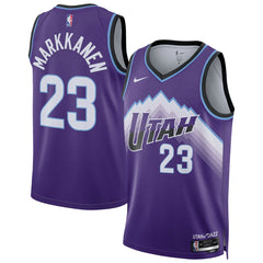 Lauri Markkanen Utah Jazz Unisex Swingman Jersey - Icon Edition - Purple discount