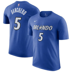 Paolo Banchero Orlando Magic Icon Edition Name & Number T-Shirt - Blue cheap