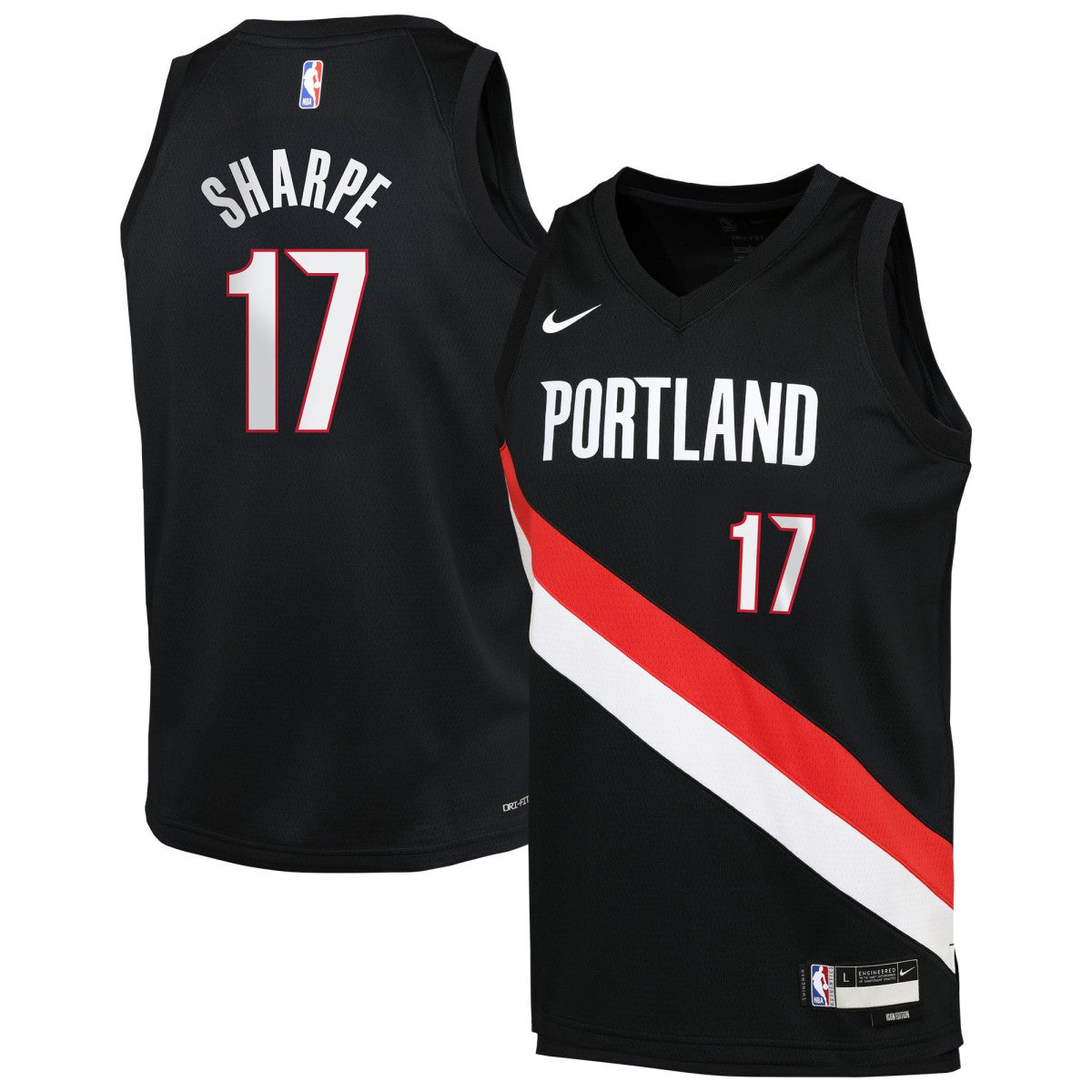 Shaedon Sharpe Portland Trail Blazers Youth Icon Edition Swingman Jersey - Black cheap