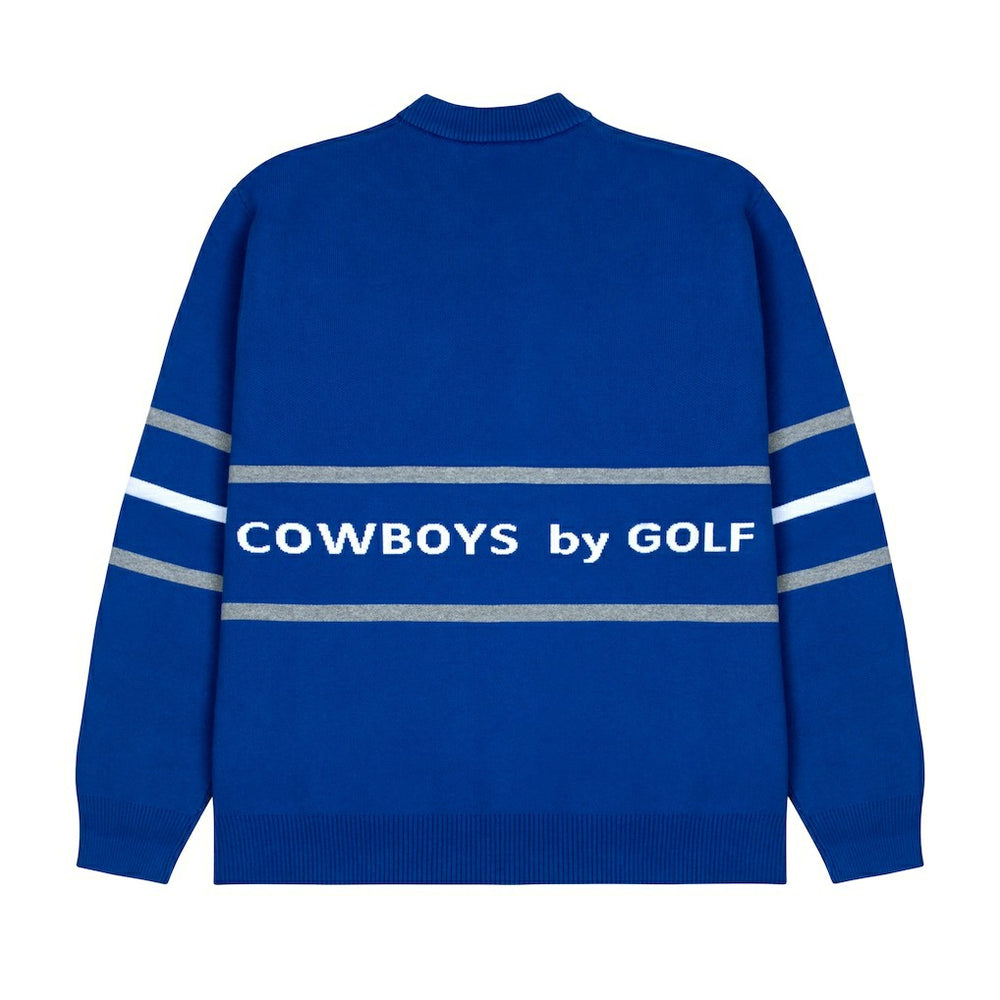 Dallas Cowboys GOLF WANG Jacquard Pullover Sweater - Blue on sale