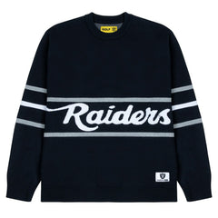 Las Vegas Raiders GOLF WANG Jacquard Pullover Sweater - Black discount