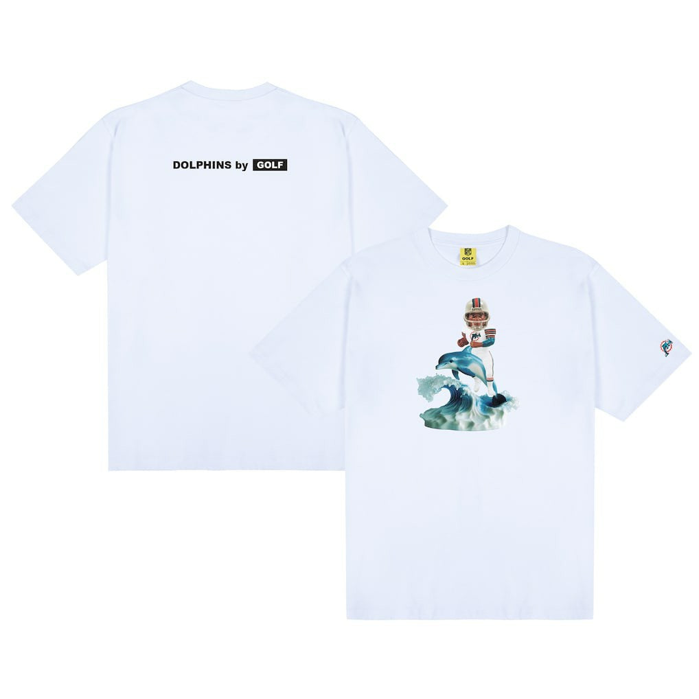 Miami Dolphins GOLF WANG Bobblehead T-Shirt - White sale