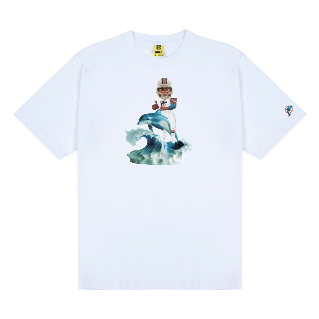 Miami Dolphins GOLF WANG Bobblehead T-Shirt - White sale