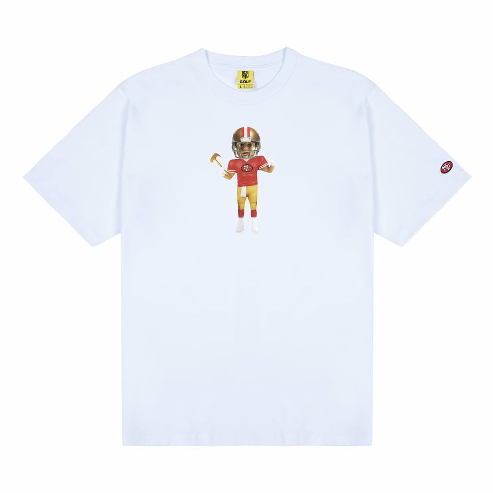 San Francisco 49ers GOLF WANG Bobblehead T-Shirt - White sale