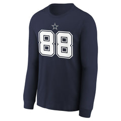 CeeDee Lamb Dallas Cowboys Youth Player Name & Number Long Sleeve T-Shirt - Navy discount